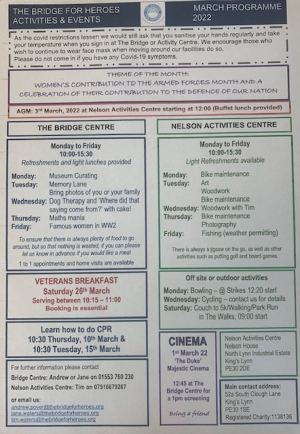 March Programme of Events